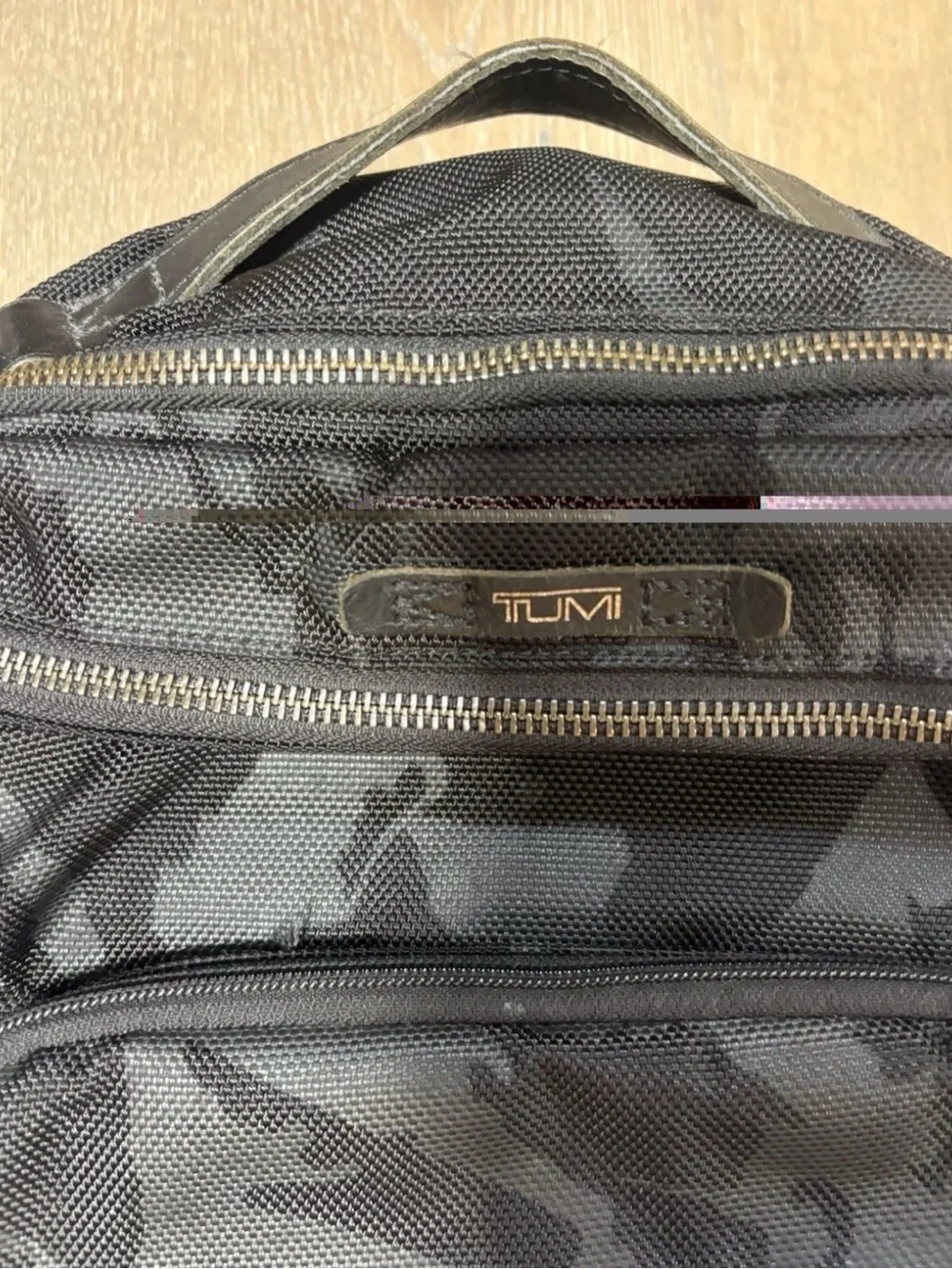 TUMI Dalston Massie Backpack Black Camo Laptop Business Bag Ballistic Nylon